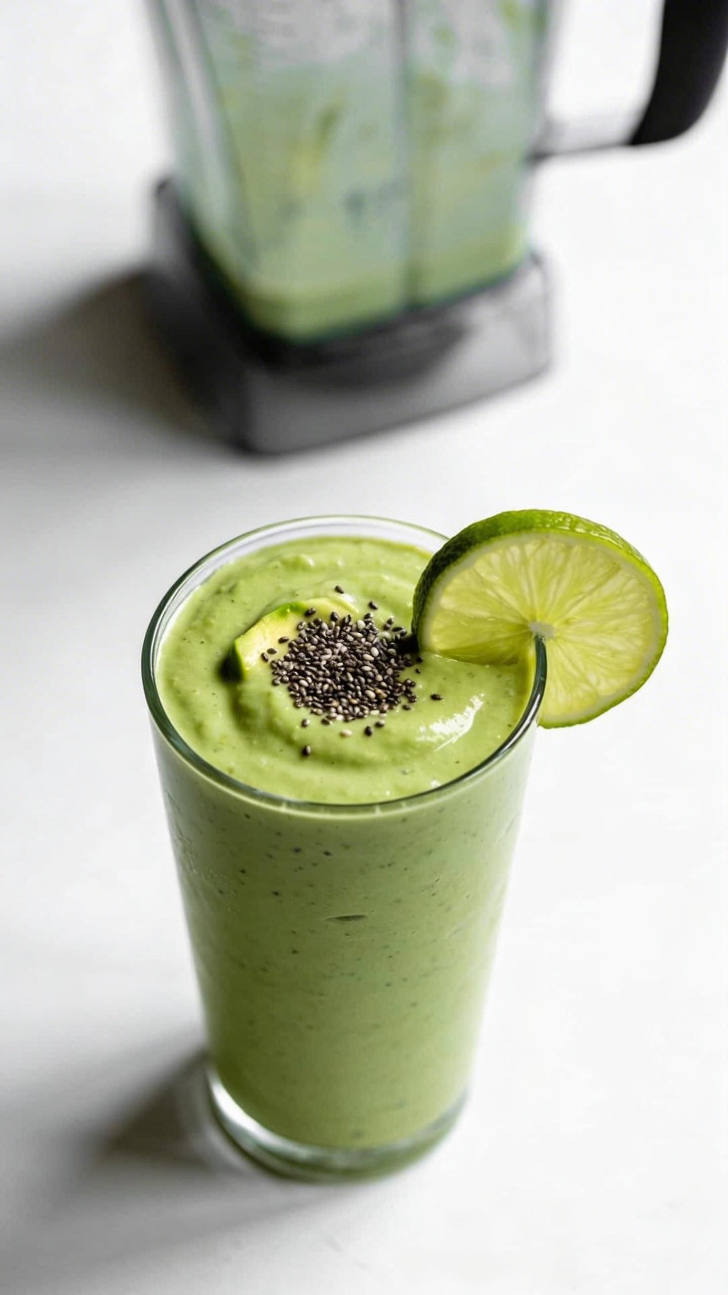 green smoothie with avocado