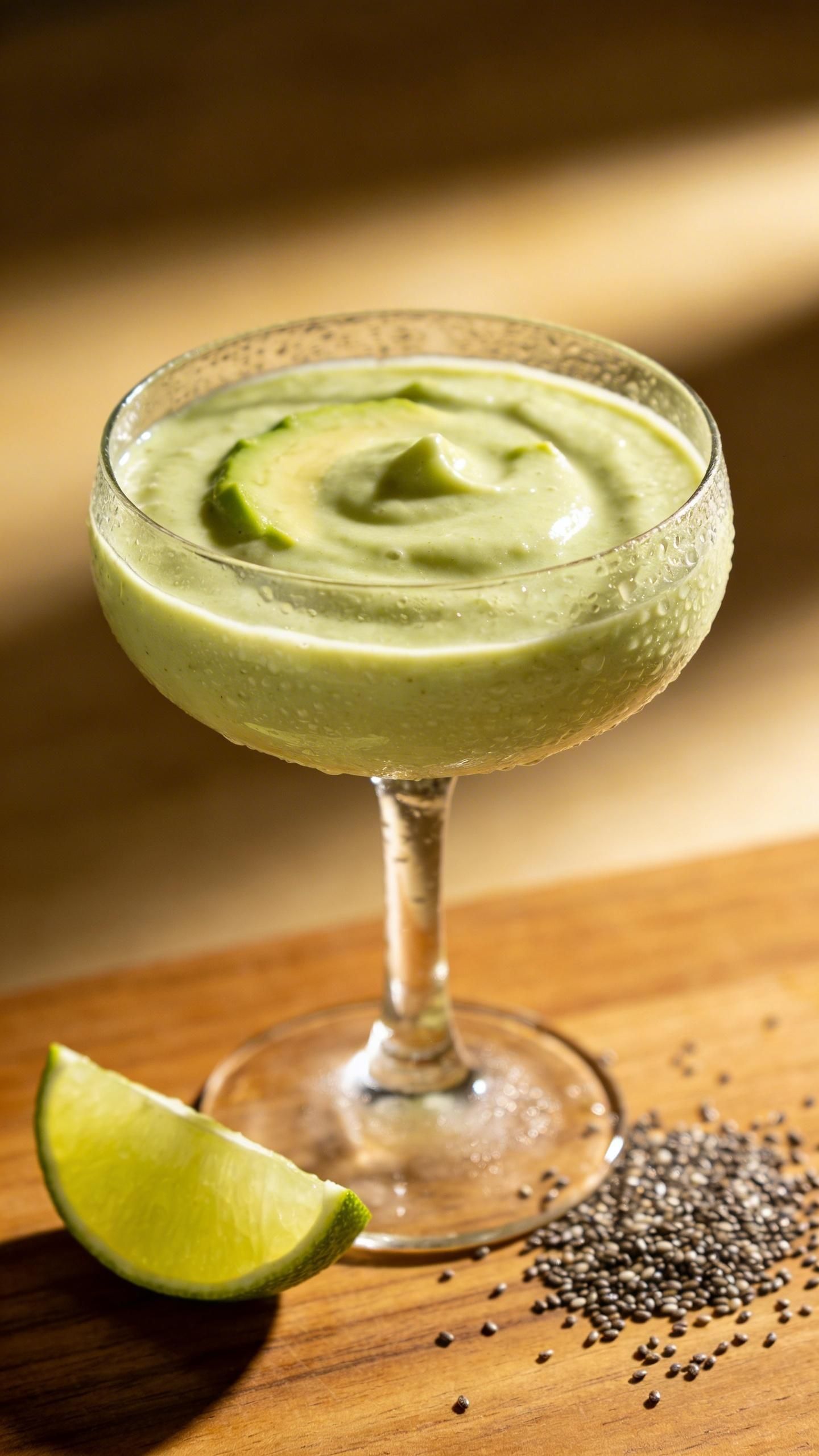 green smoothie with avocado