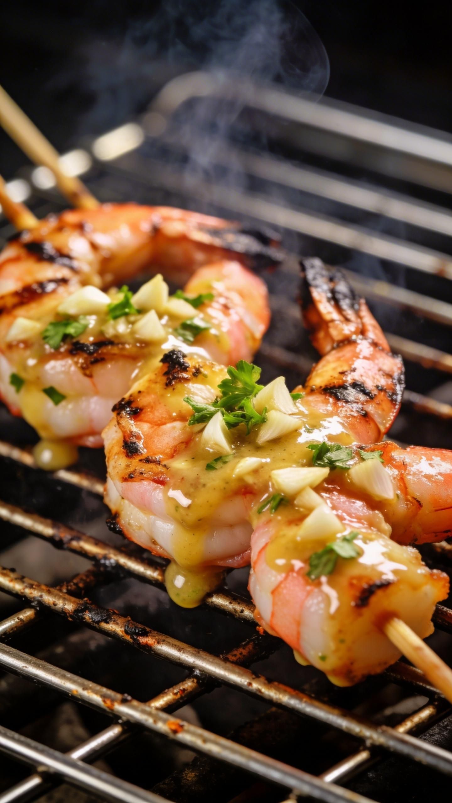 grilled shrimp skewers with garlic butter sauce recipe