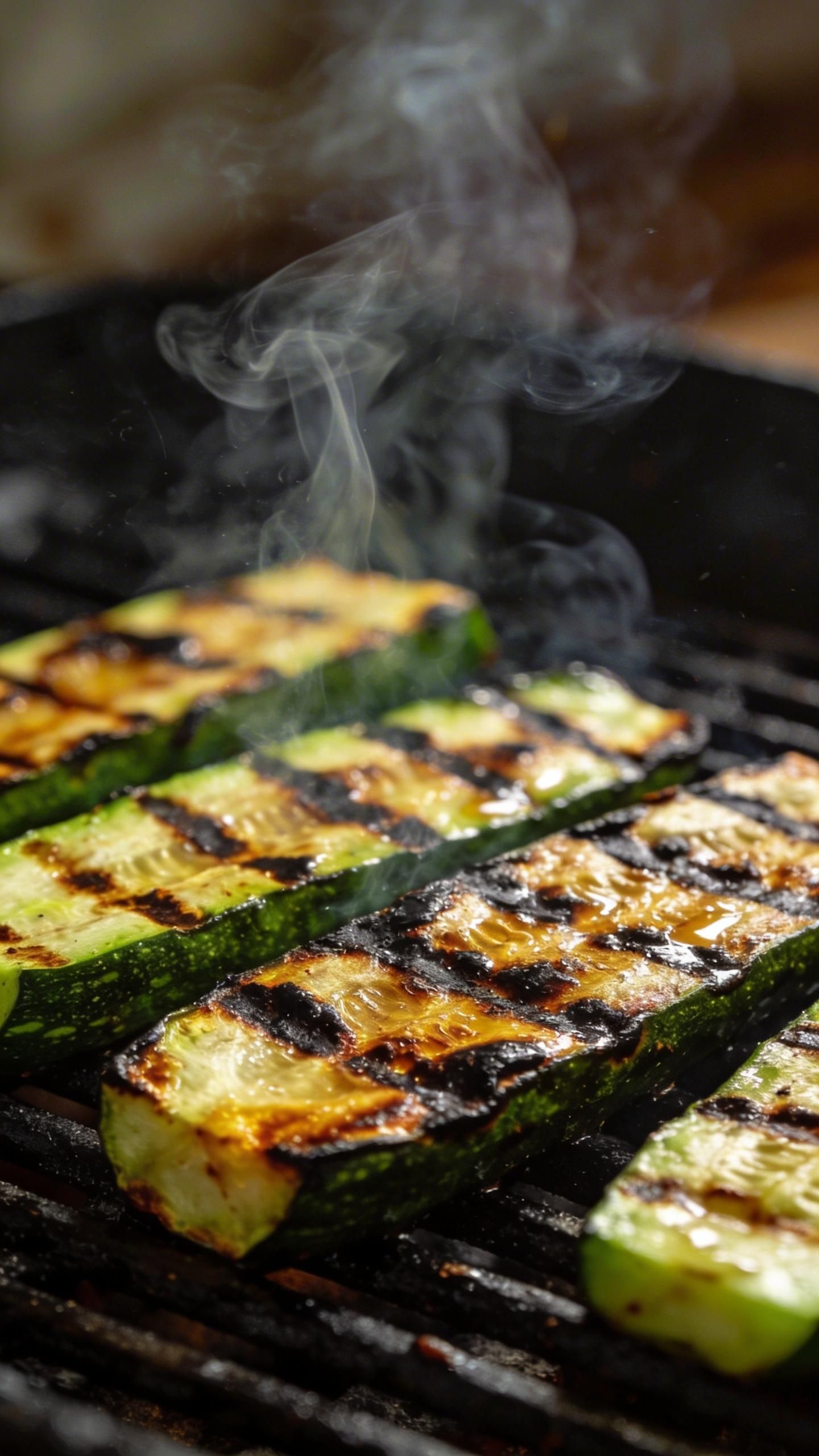 easy grilled zucchini with goat cheese