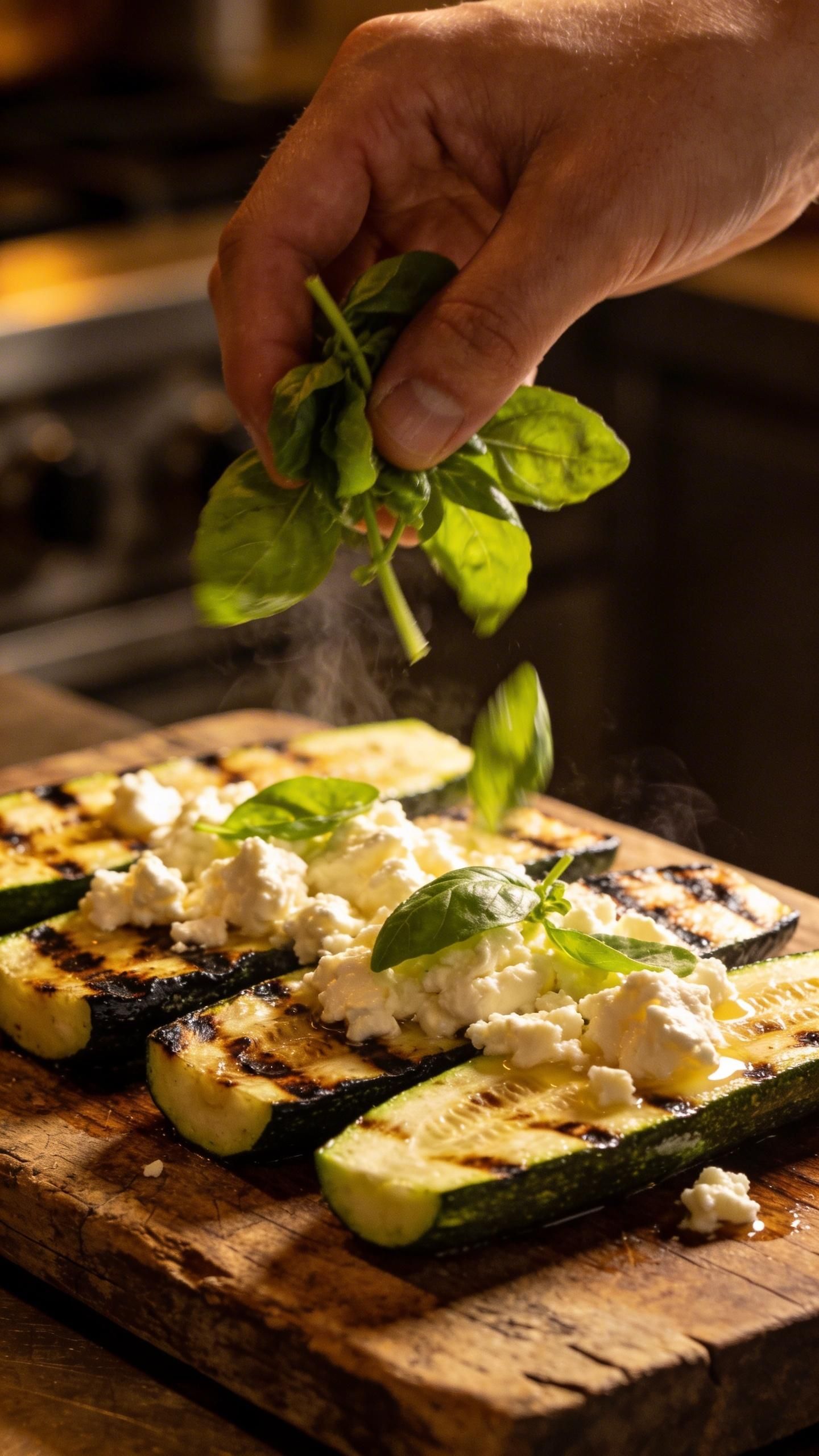 how to make grilled zucchini with goat cheese