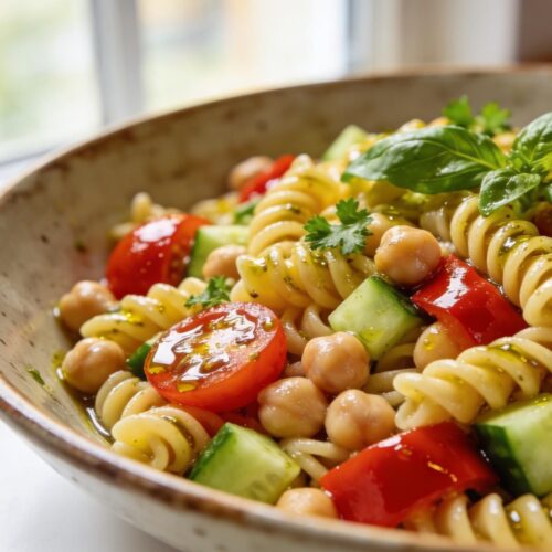 pasta salad with chickpeas