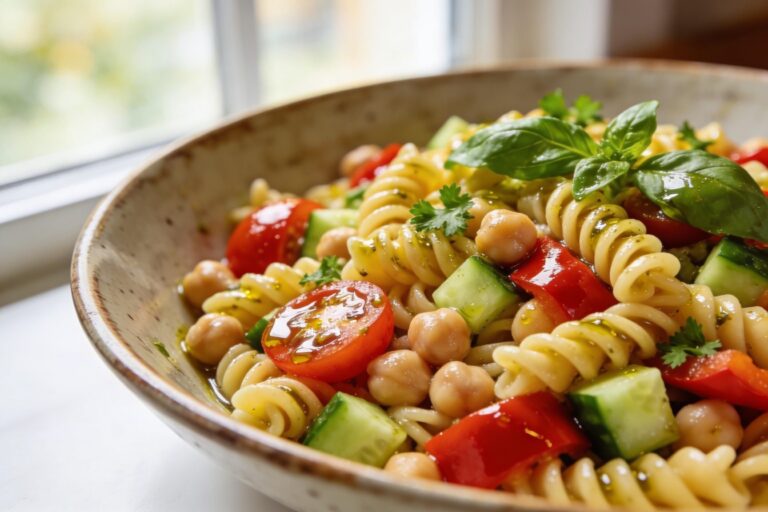 pasta salad with chickpeas
