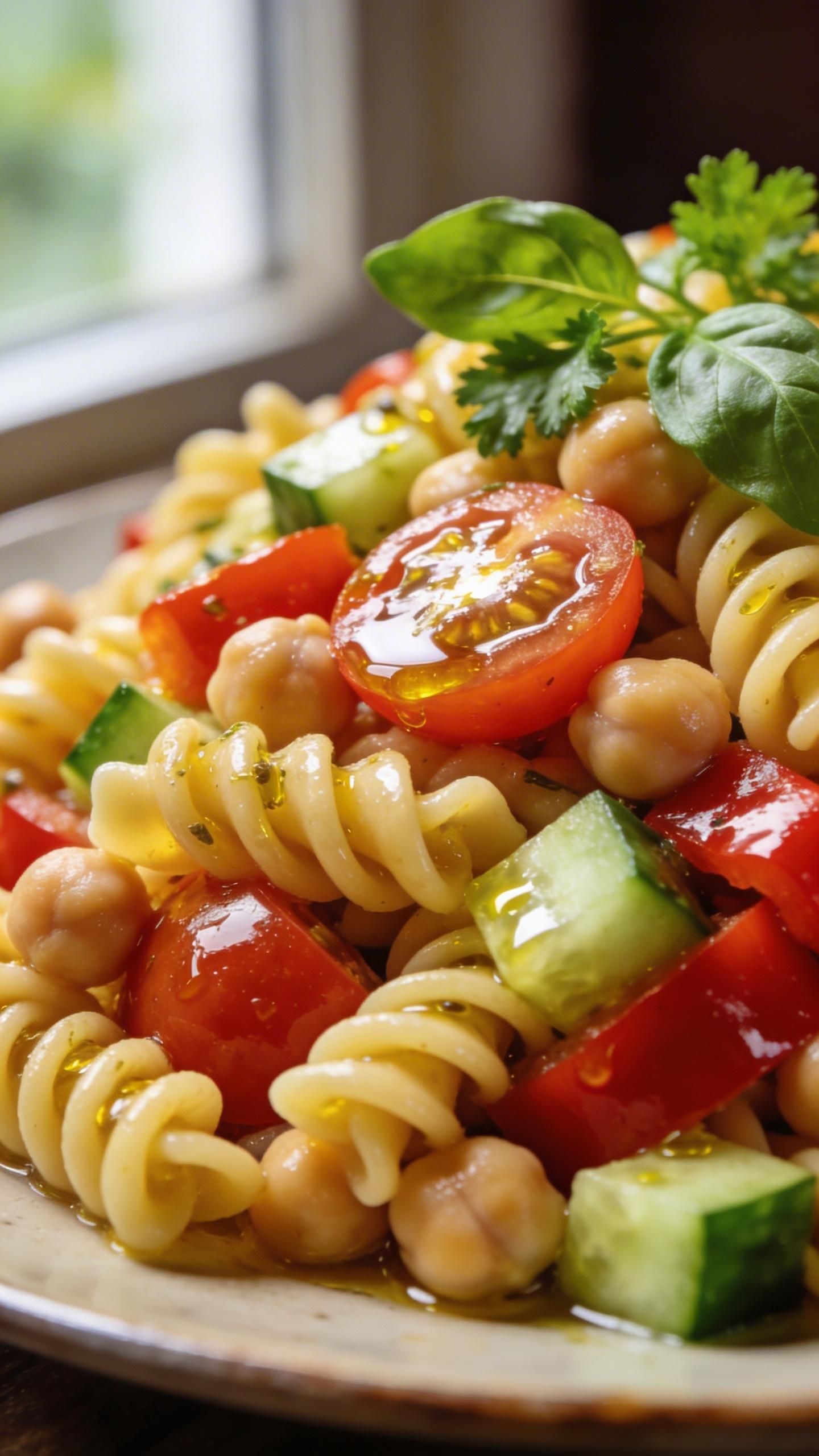 pasta salad with chickpeas recipe