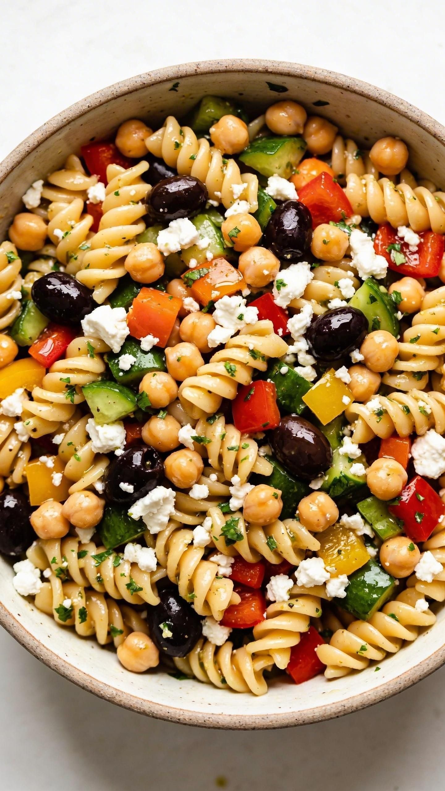 pasta salad with chickpeas