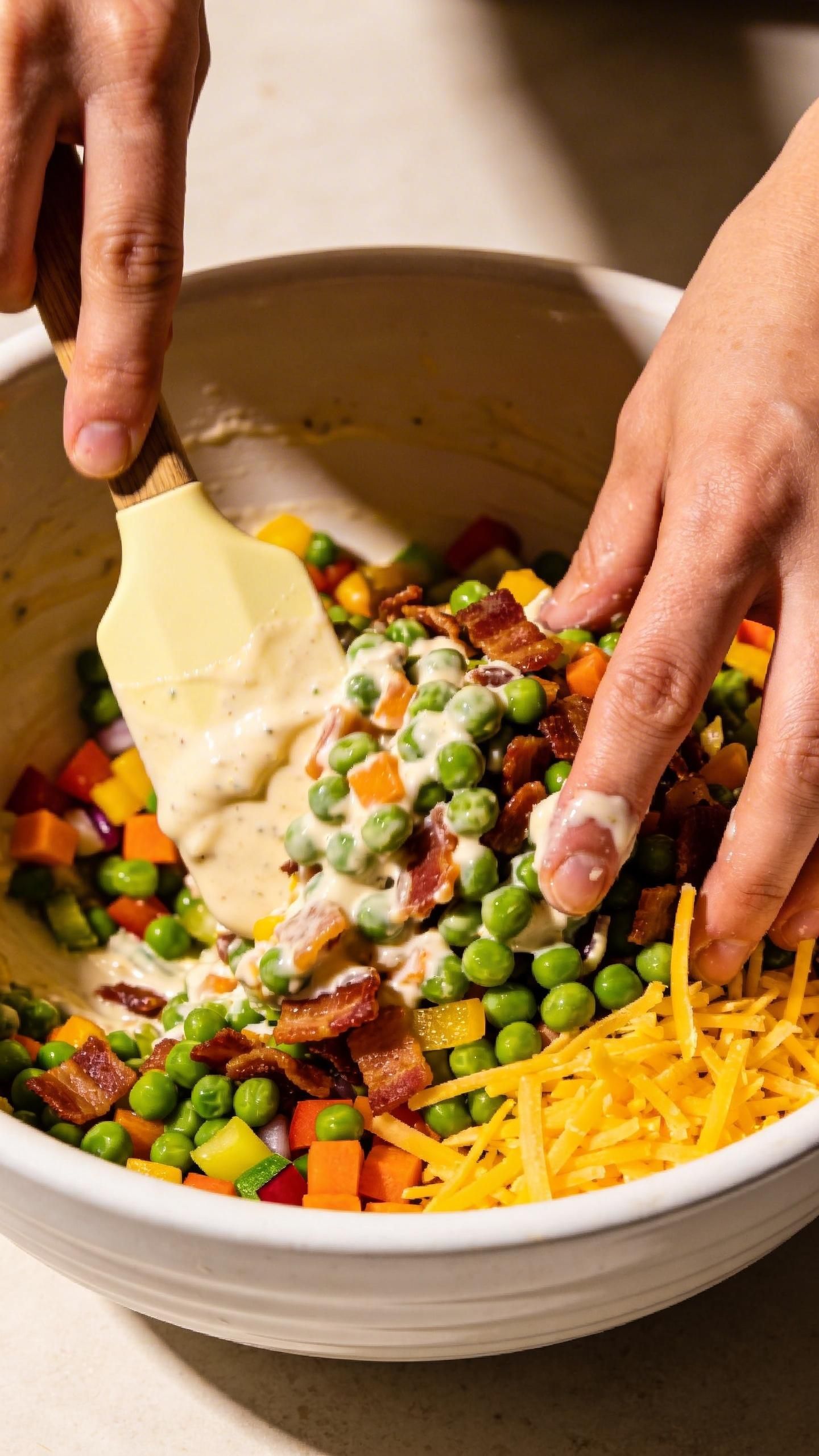 how to make pea salad with frozen peas