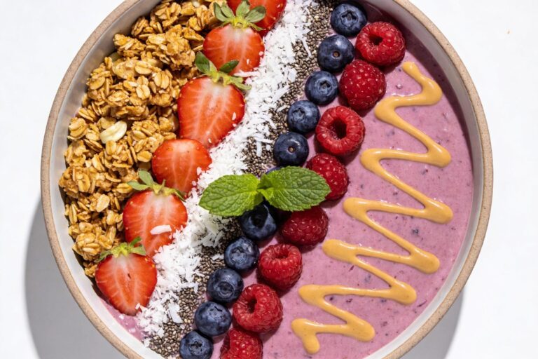 smoothie bowl with granola