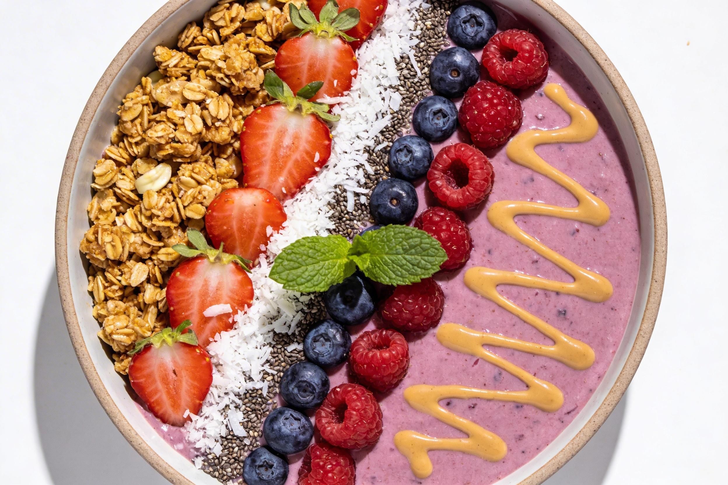 smoothie bowl with granola