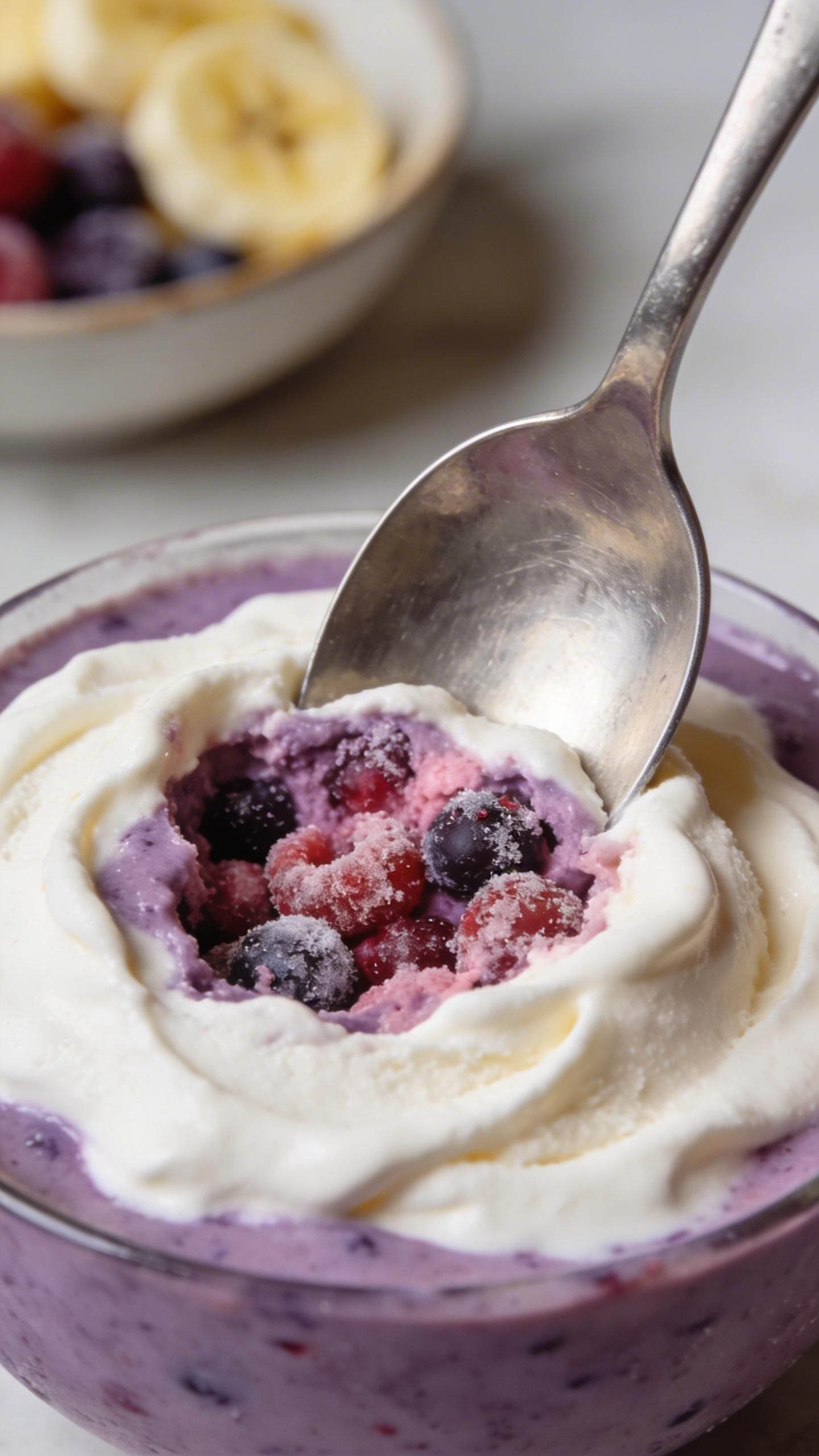 healthy smoothie bowl with granola
