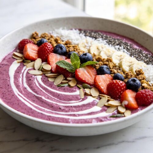 smoothie bowl with yogurt