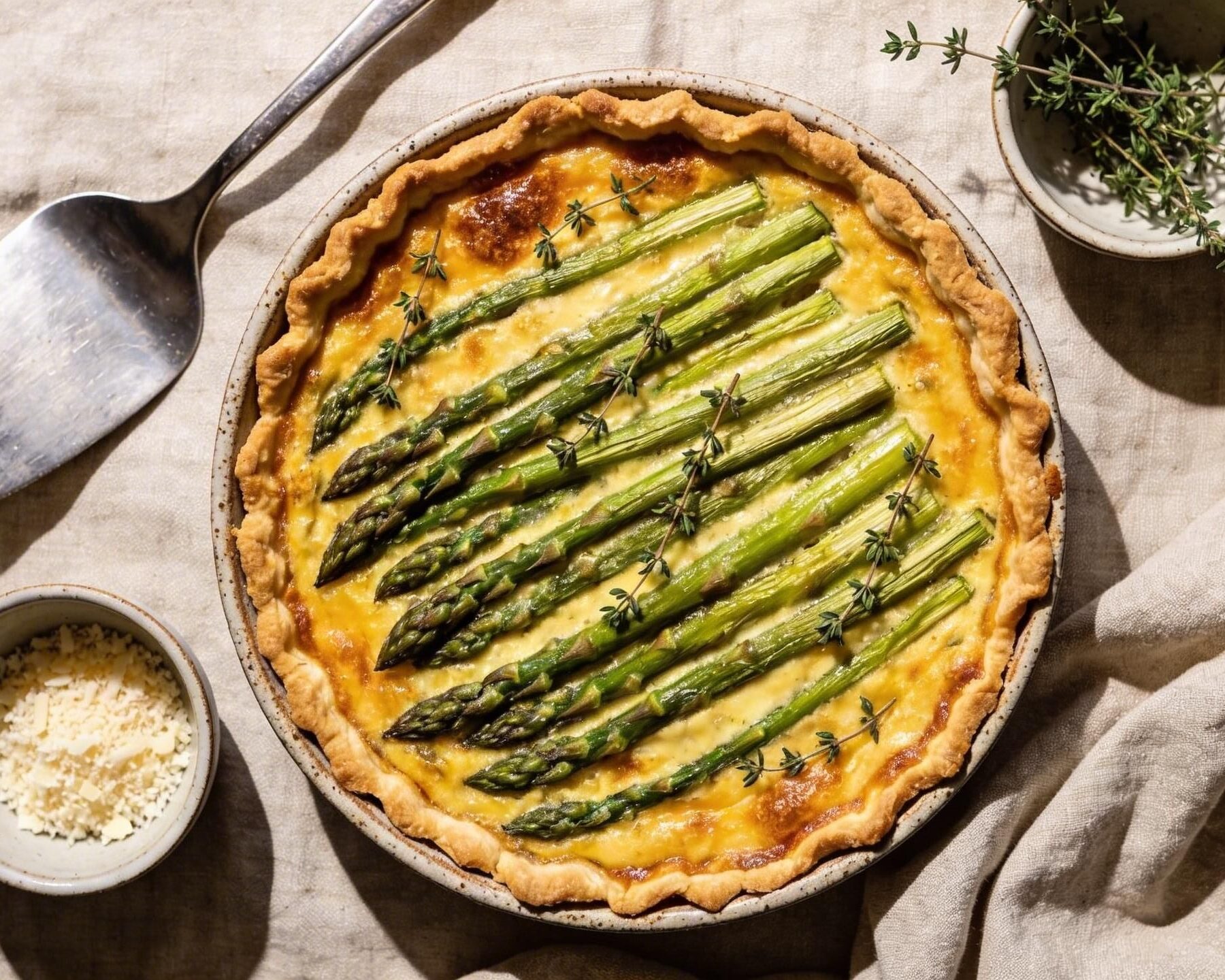 spring asparagus quiche recipe