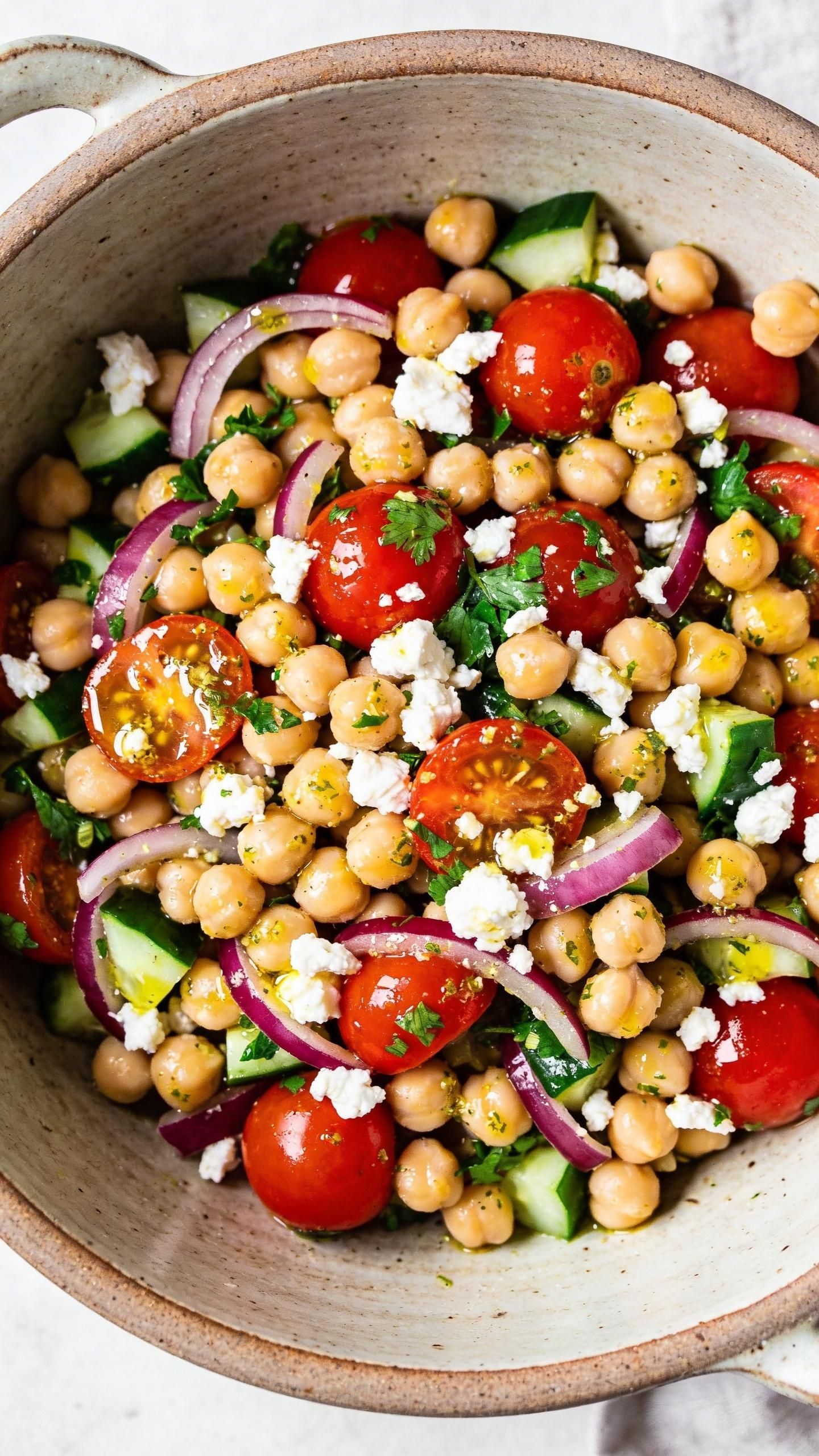 summer chickpea salad