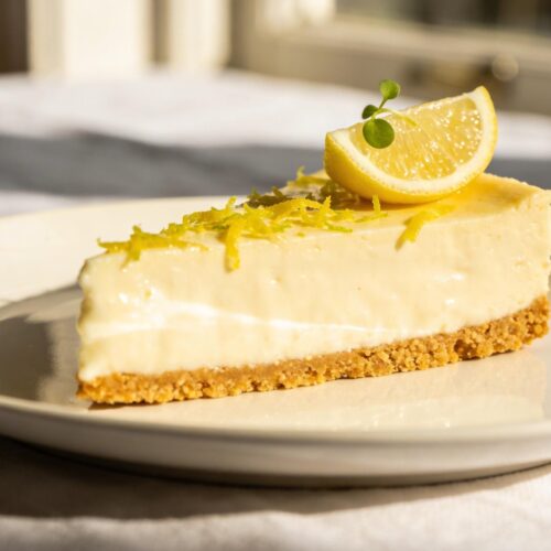 vegan lemon cheesecake