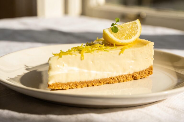 vegan lemon cheesecake