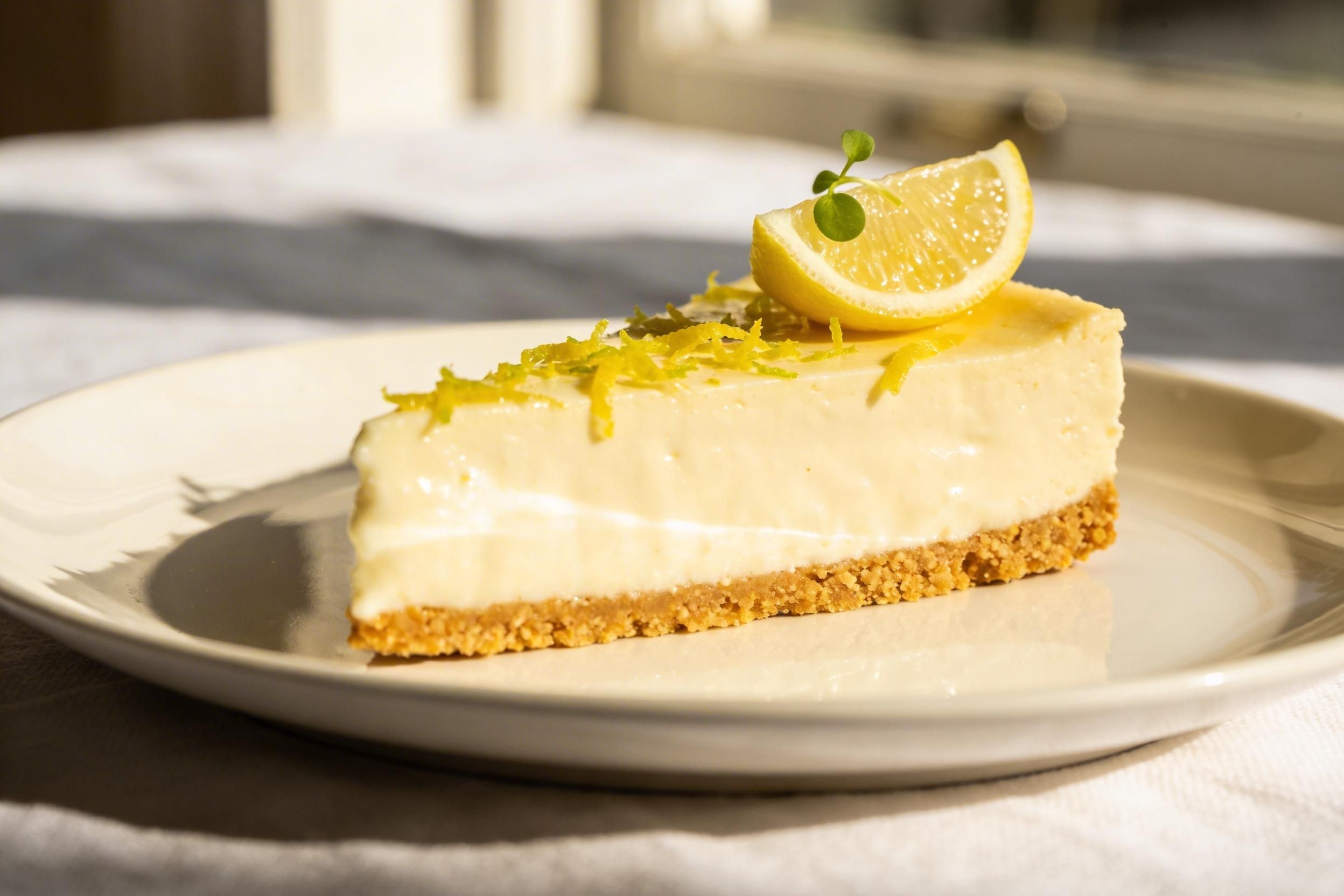 vegan lemon cheesecake