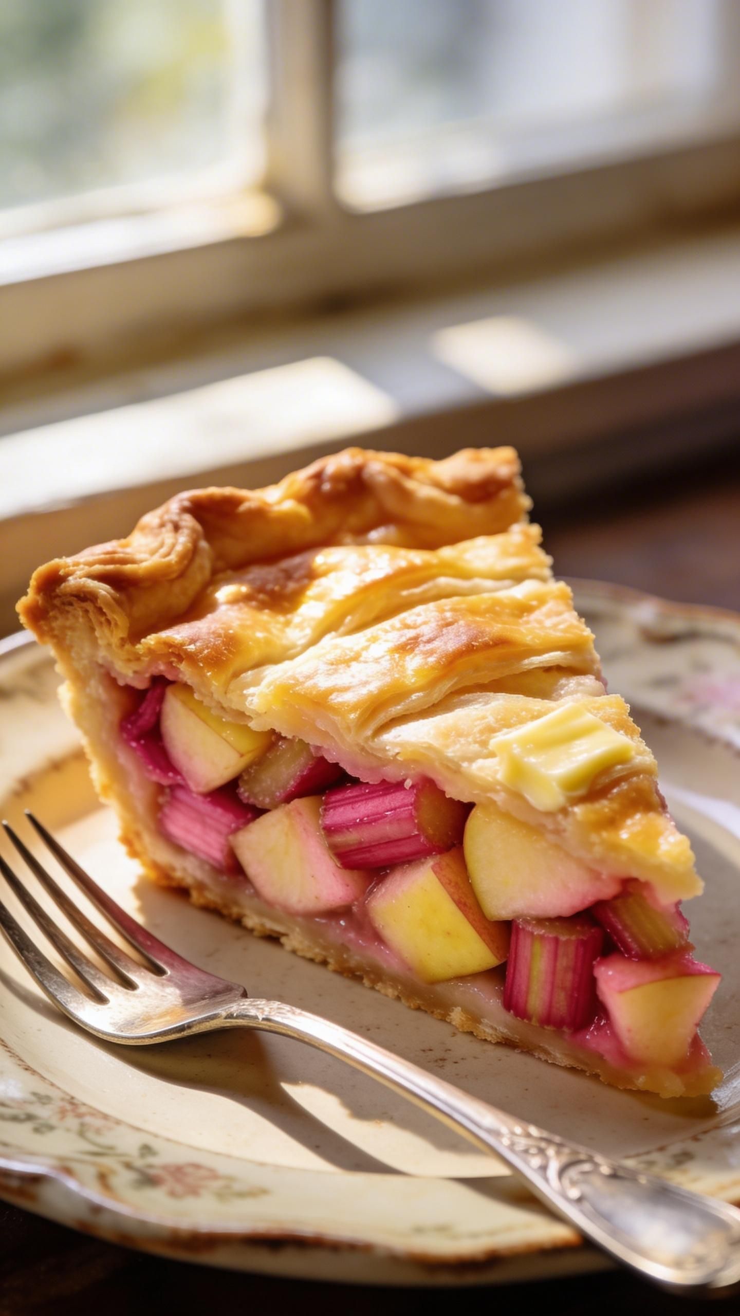 easy apple rhubarb pie