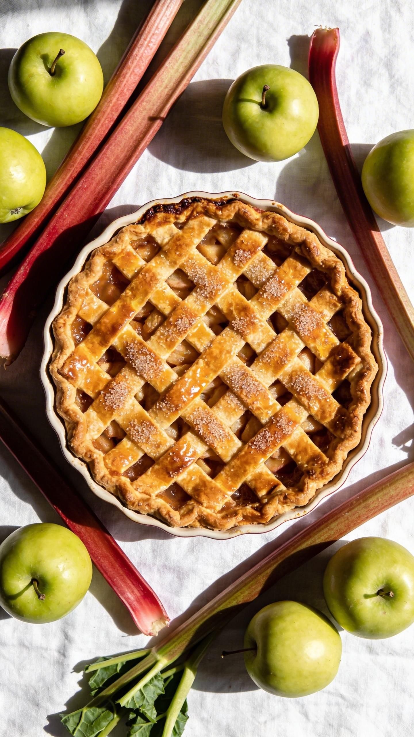 apple rhubarb pie
