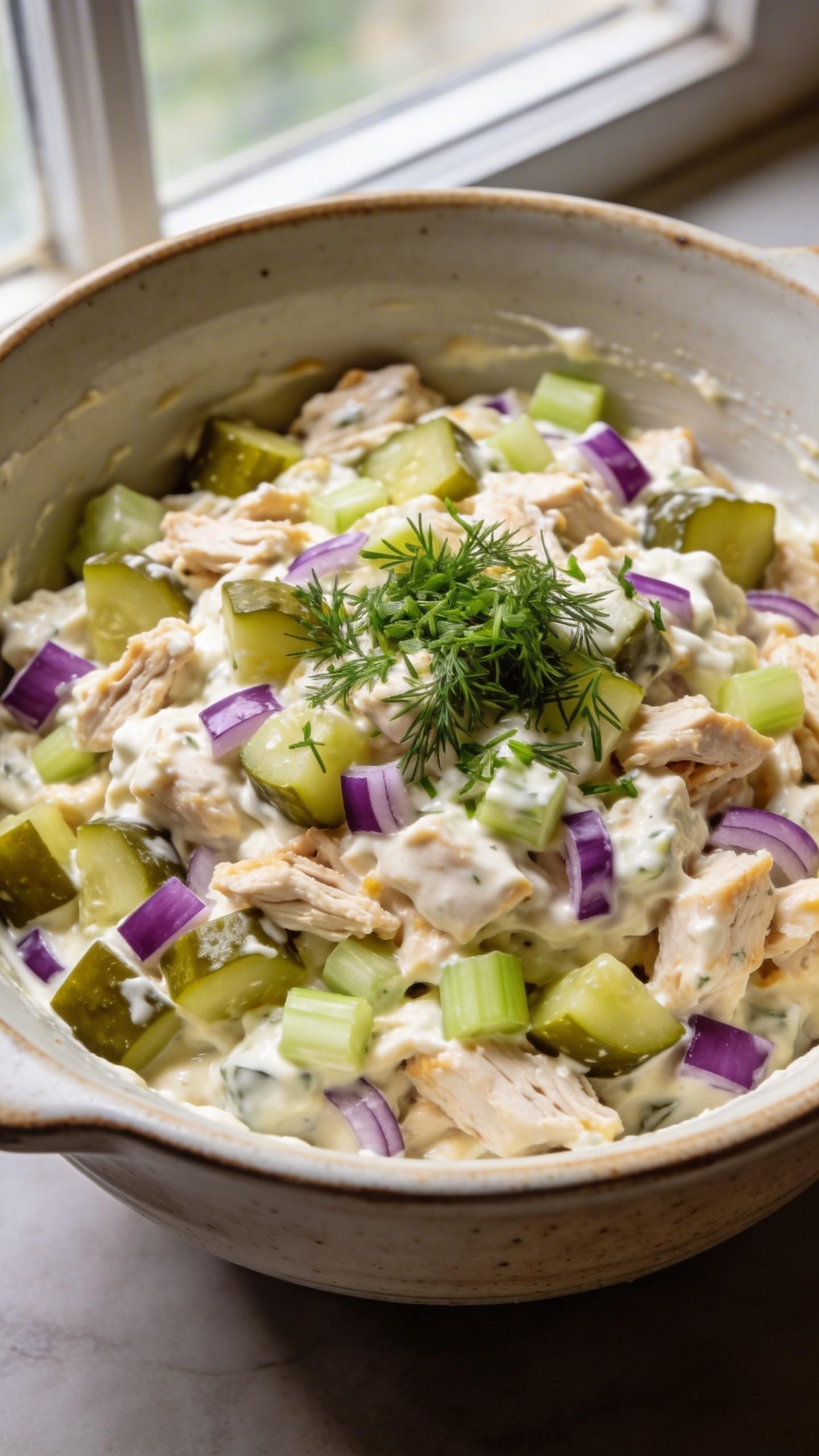 chicken salad with pickles