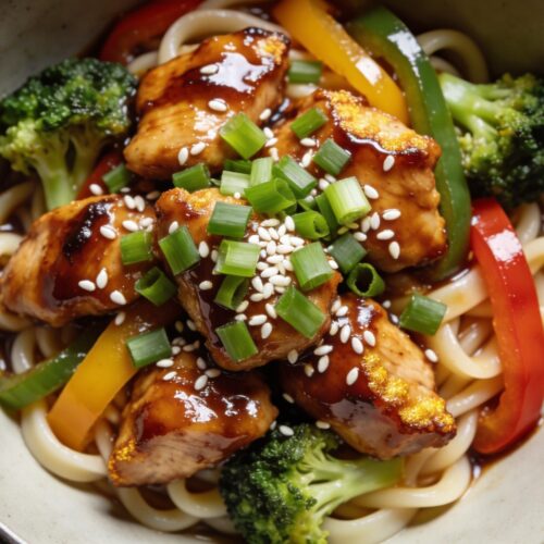 chicken teriyaki with noodles
