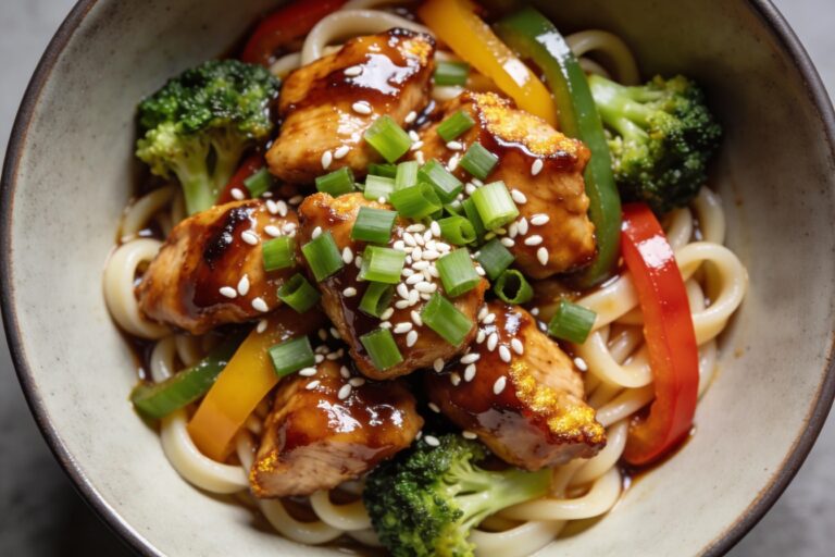 chicken teriyaki with noodles