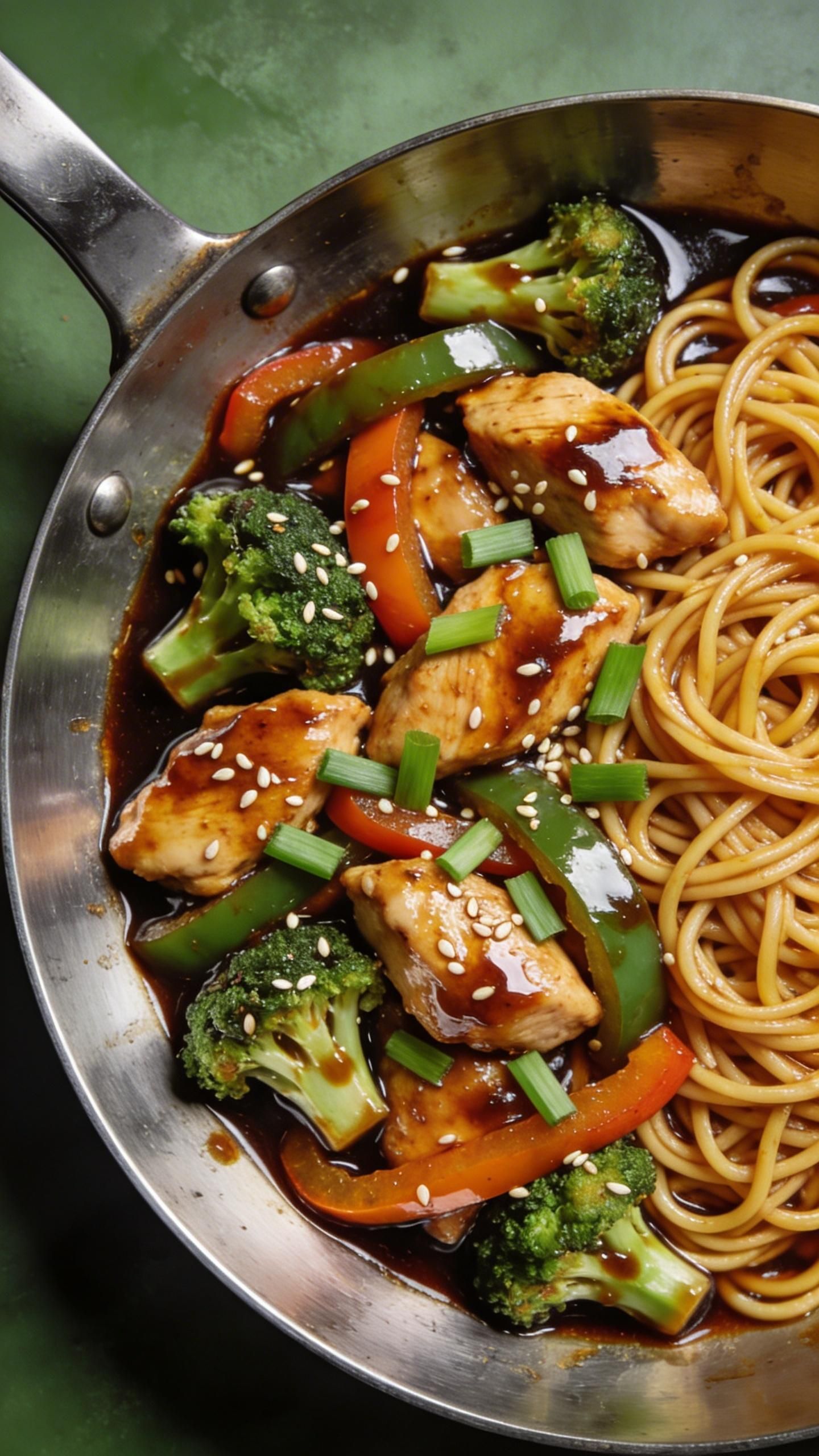 chicken teriyaki with noodles
