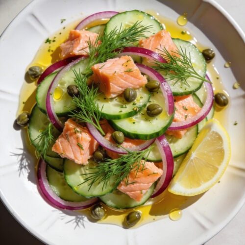 cucumber salad with salmon