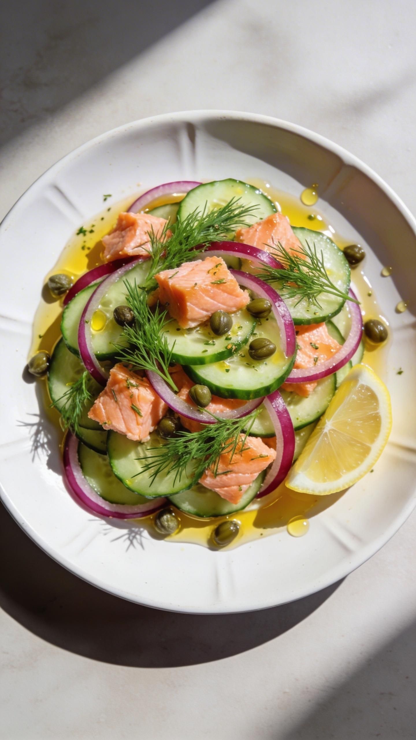cucumber salad with salmon