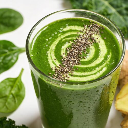 green smoothie with ginger