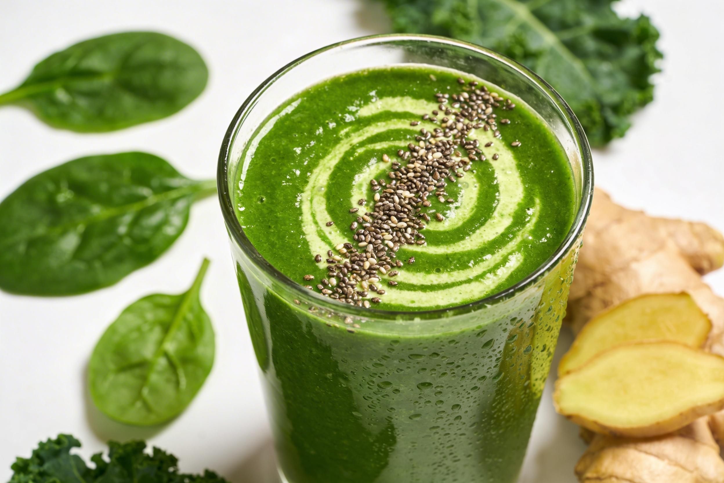 green smoothie with ginger