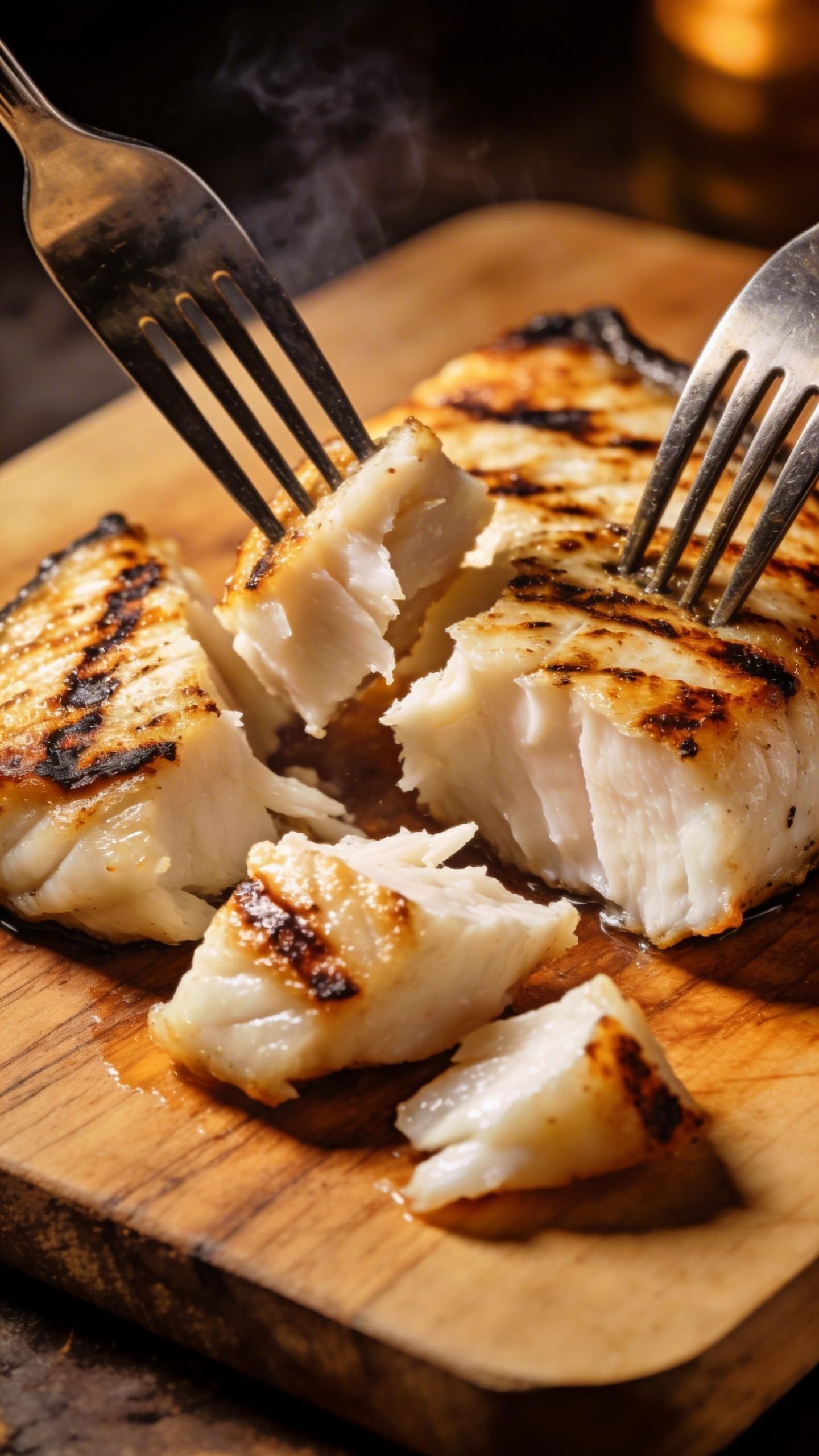 grilled fish for tacos with mango salsa