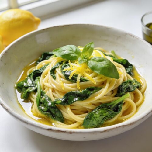 lemon spinach pasta