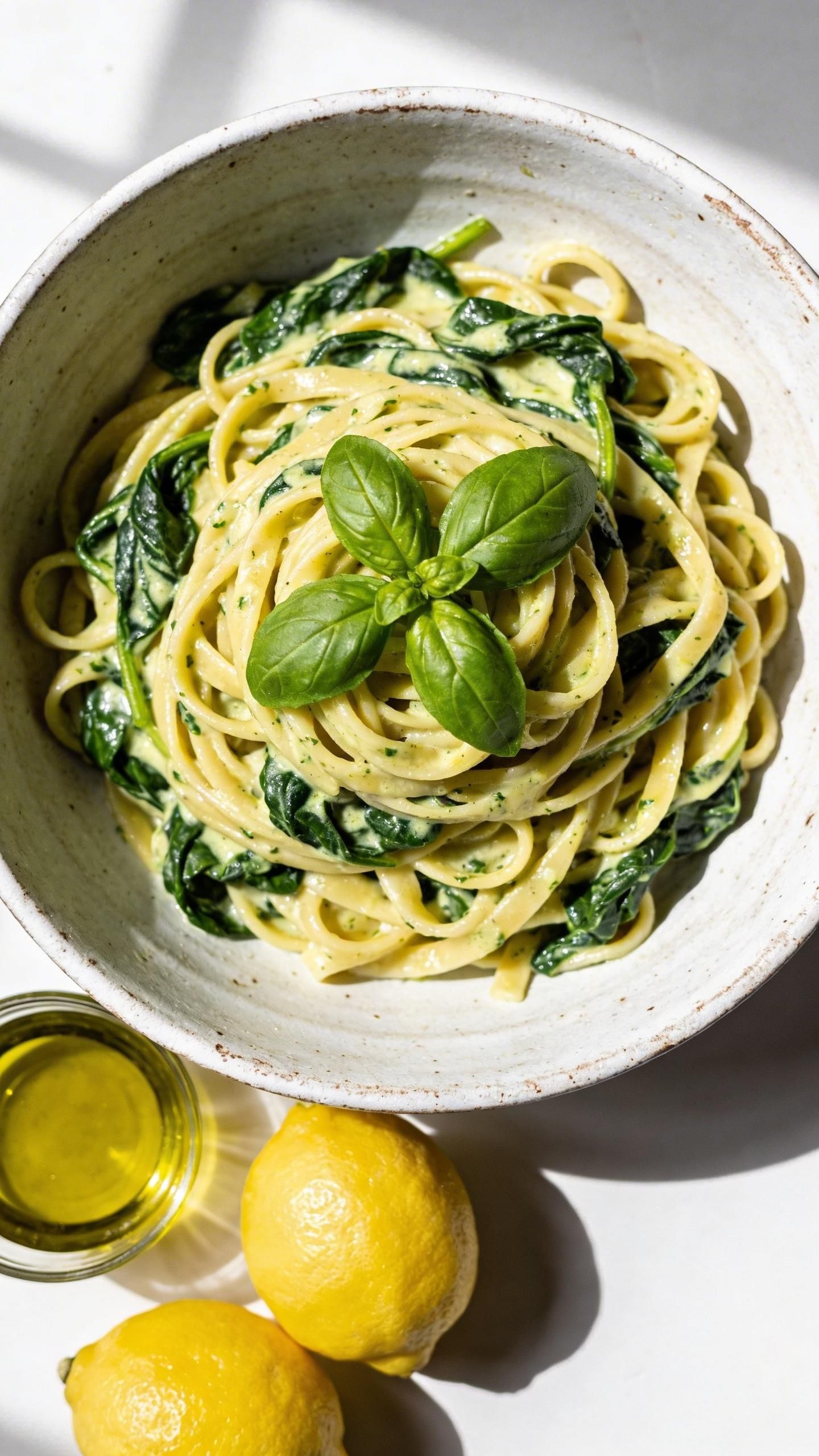 lemon spinach pasta
