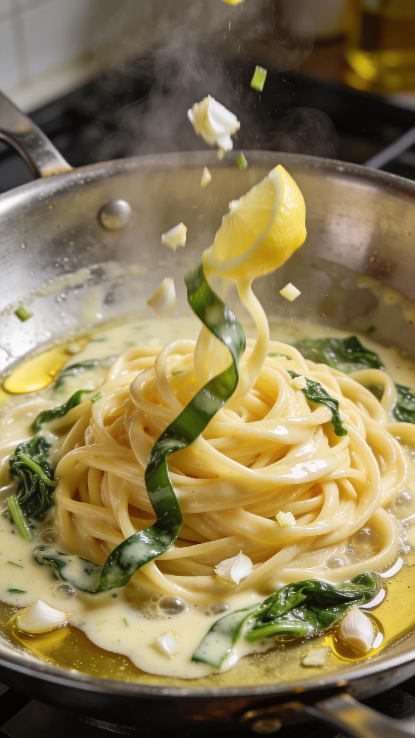 lemon spinach pasta recipe