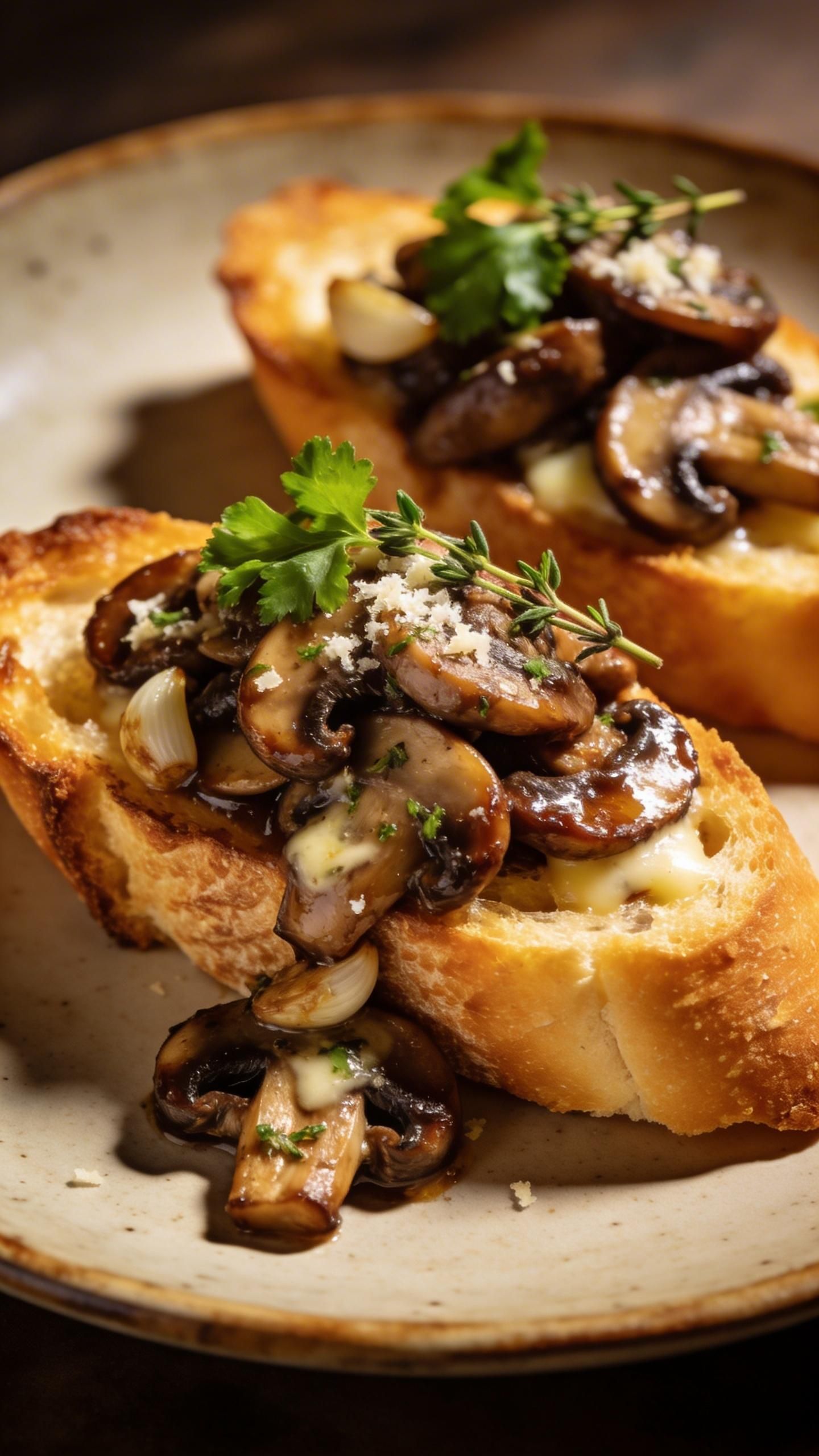 mushroom bruschetta