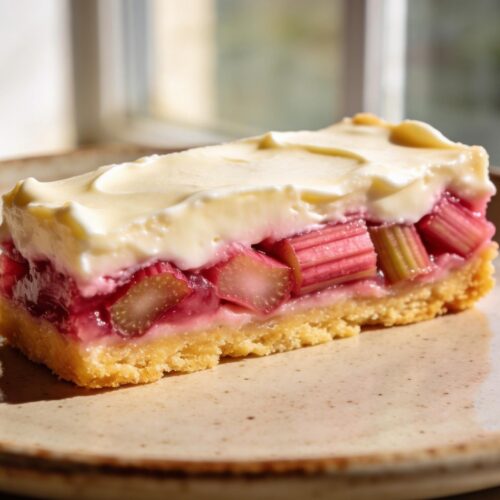 rhubarb cream cheese bars