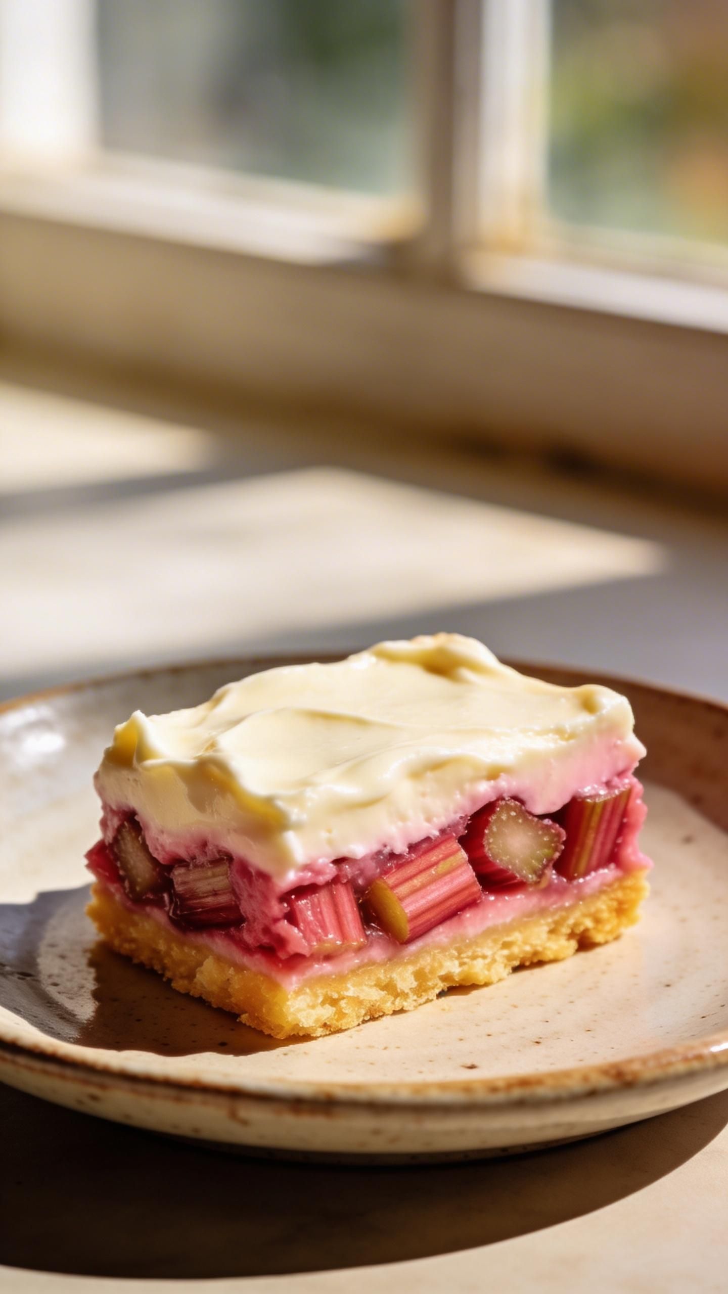 rhubarb cream cheese bars