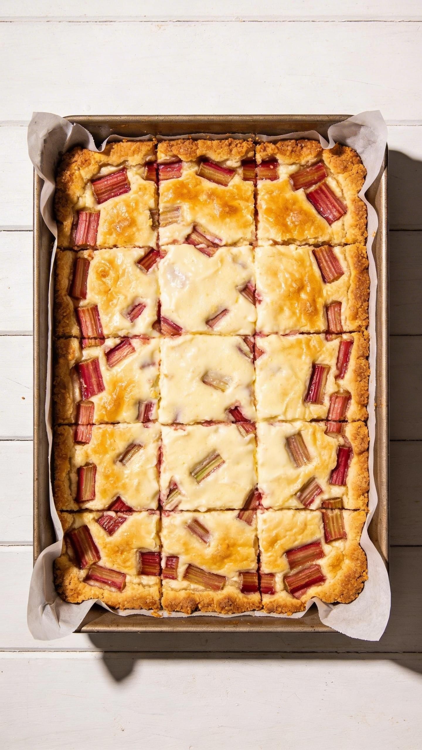 rhubarb cream cheese bars
