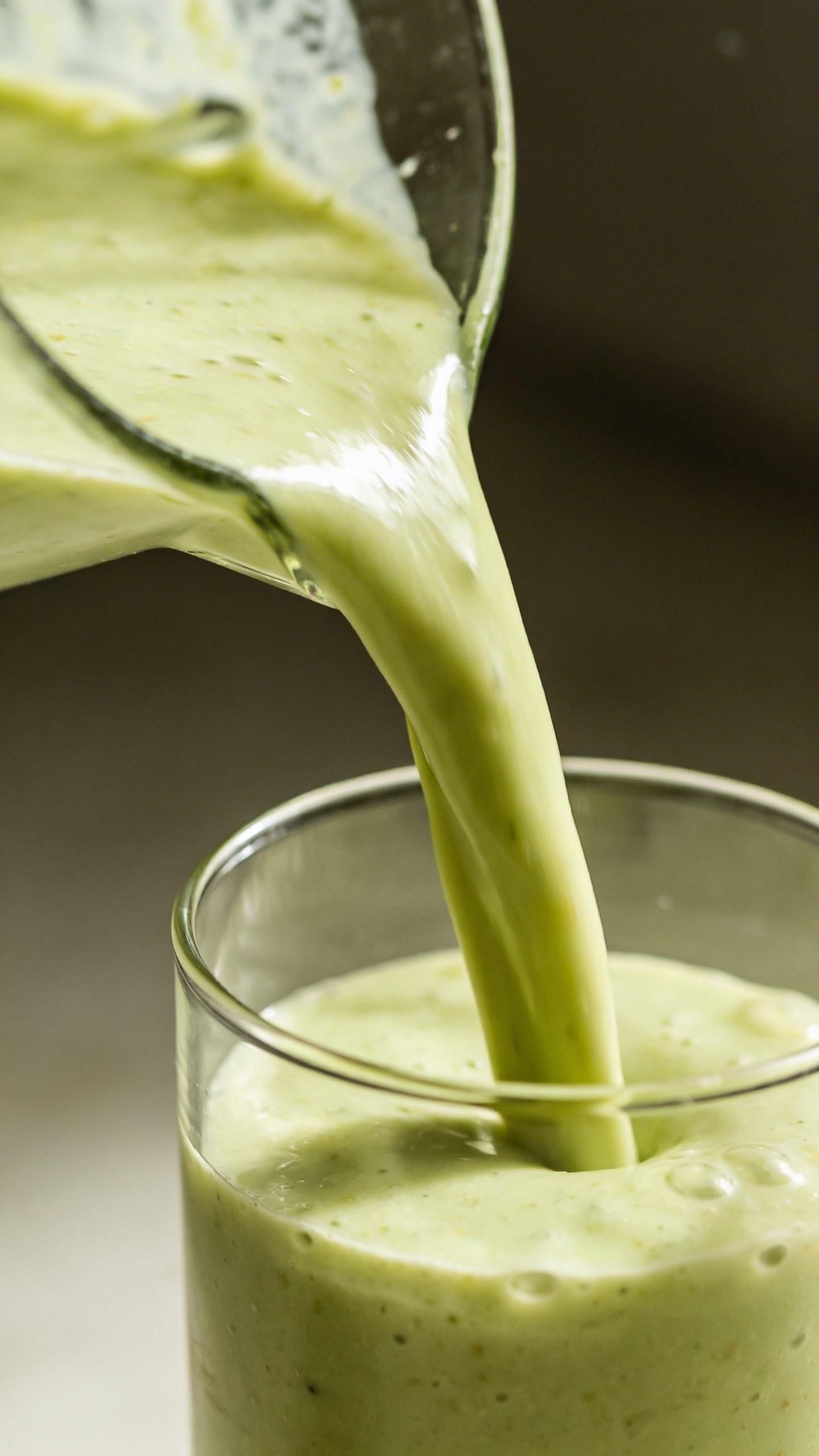 healthy smoothie with avocado and banana