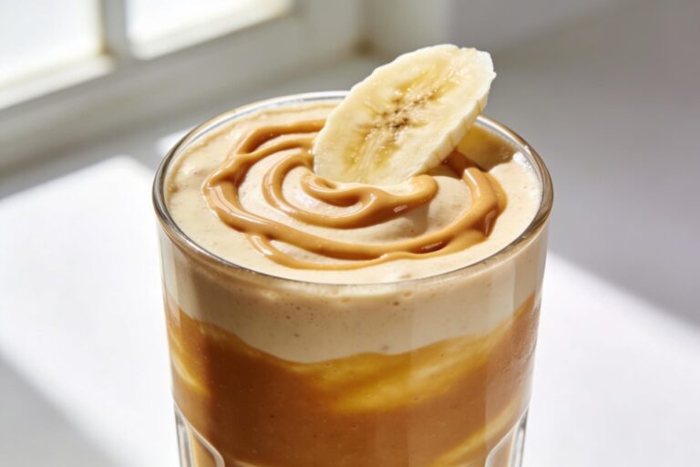 smoothie with banana and peanut butter