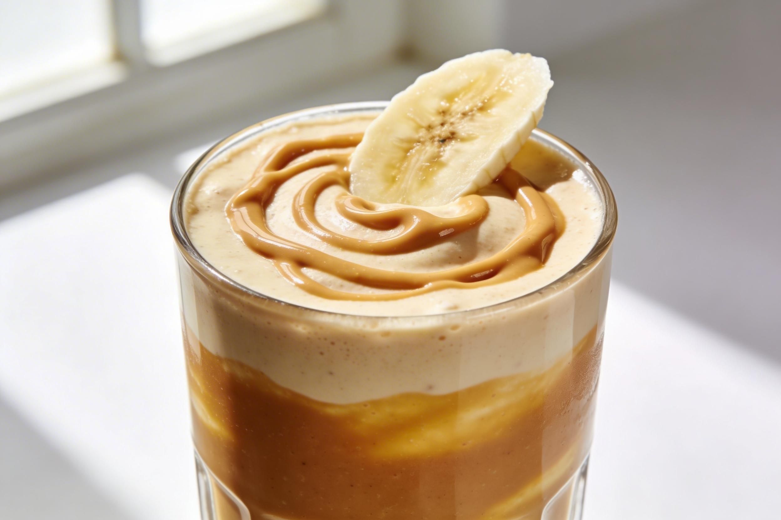 smoothie with banana and peanut butter