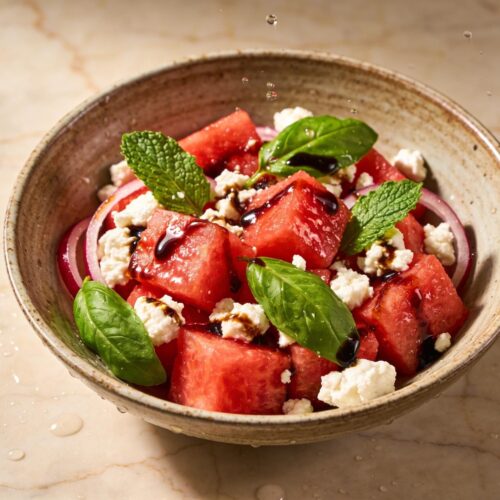 watermelon salad with balsamic vinegar